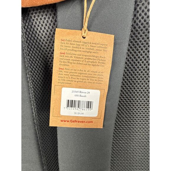 Fjallraven Raven 28L Backpack Övik F23345 Basalt Grey Laptop Ready 10 Pockets main image 5